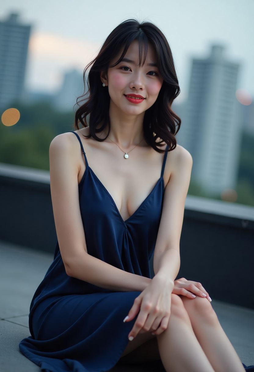 青岛学校走廊的长窗与夜灯